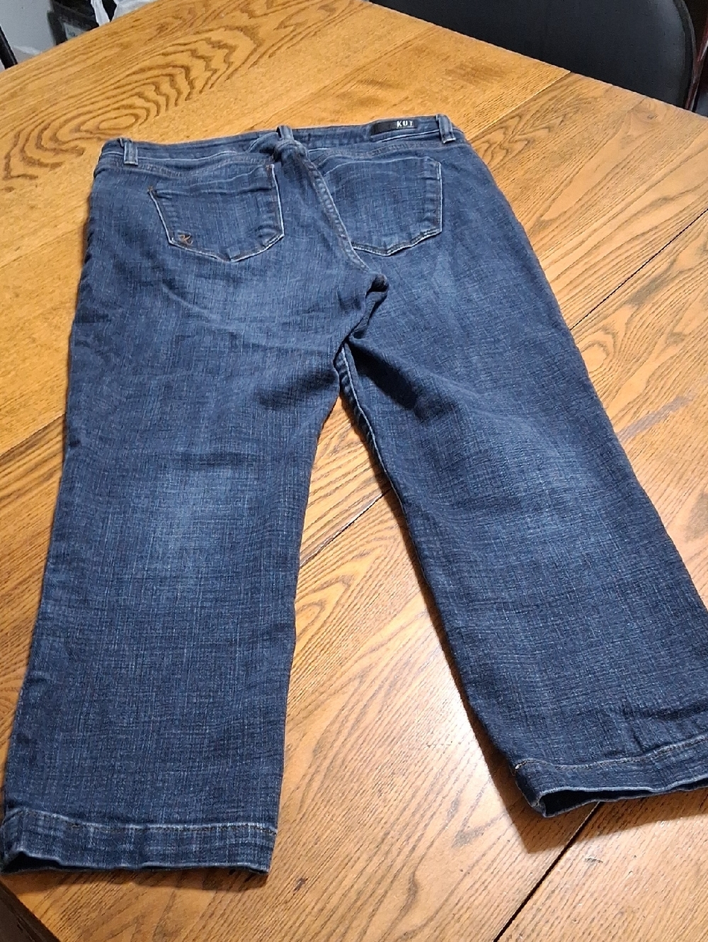 KUT FROM THE KLOTH Jeans Womens 8 BLUE Preowned CROPPED ?? Denim Pants Used - Picture 6 of 6
